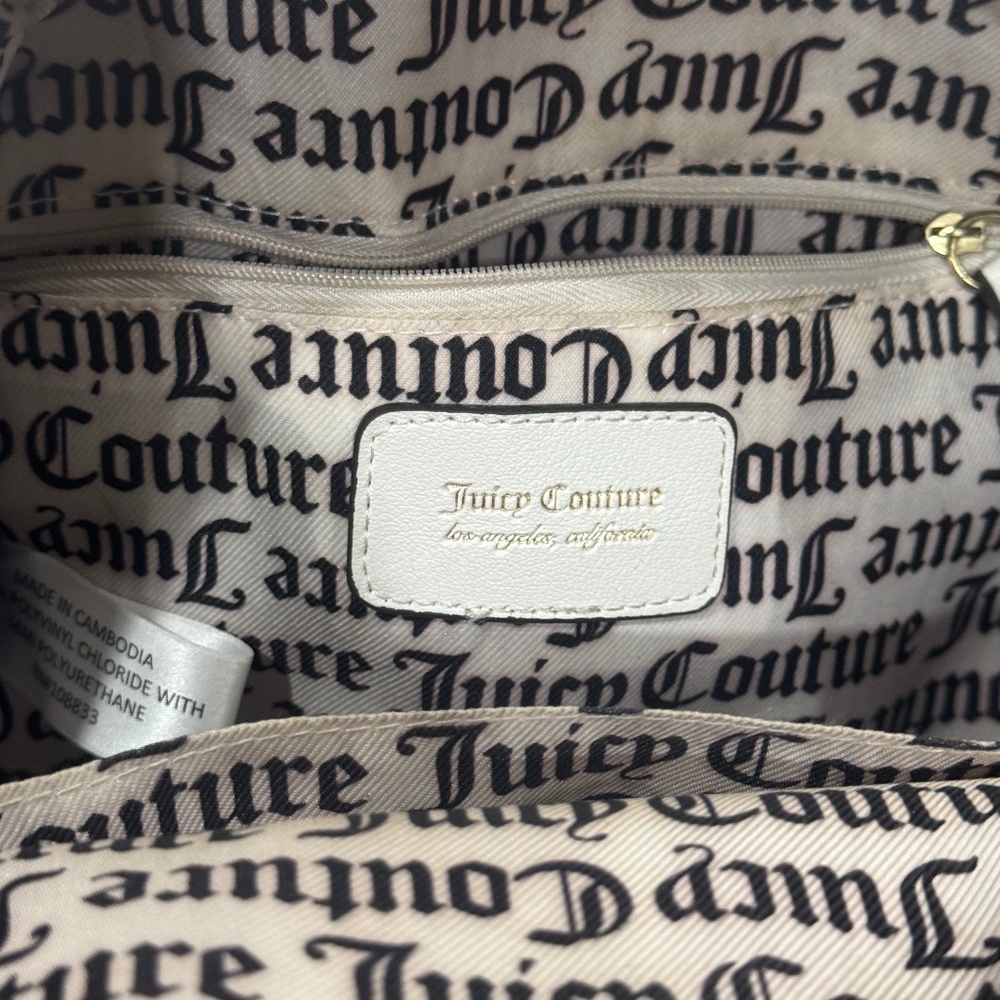 Juicy Couture White Multi floral ROSIE mini backpack purse NWT